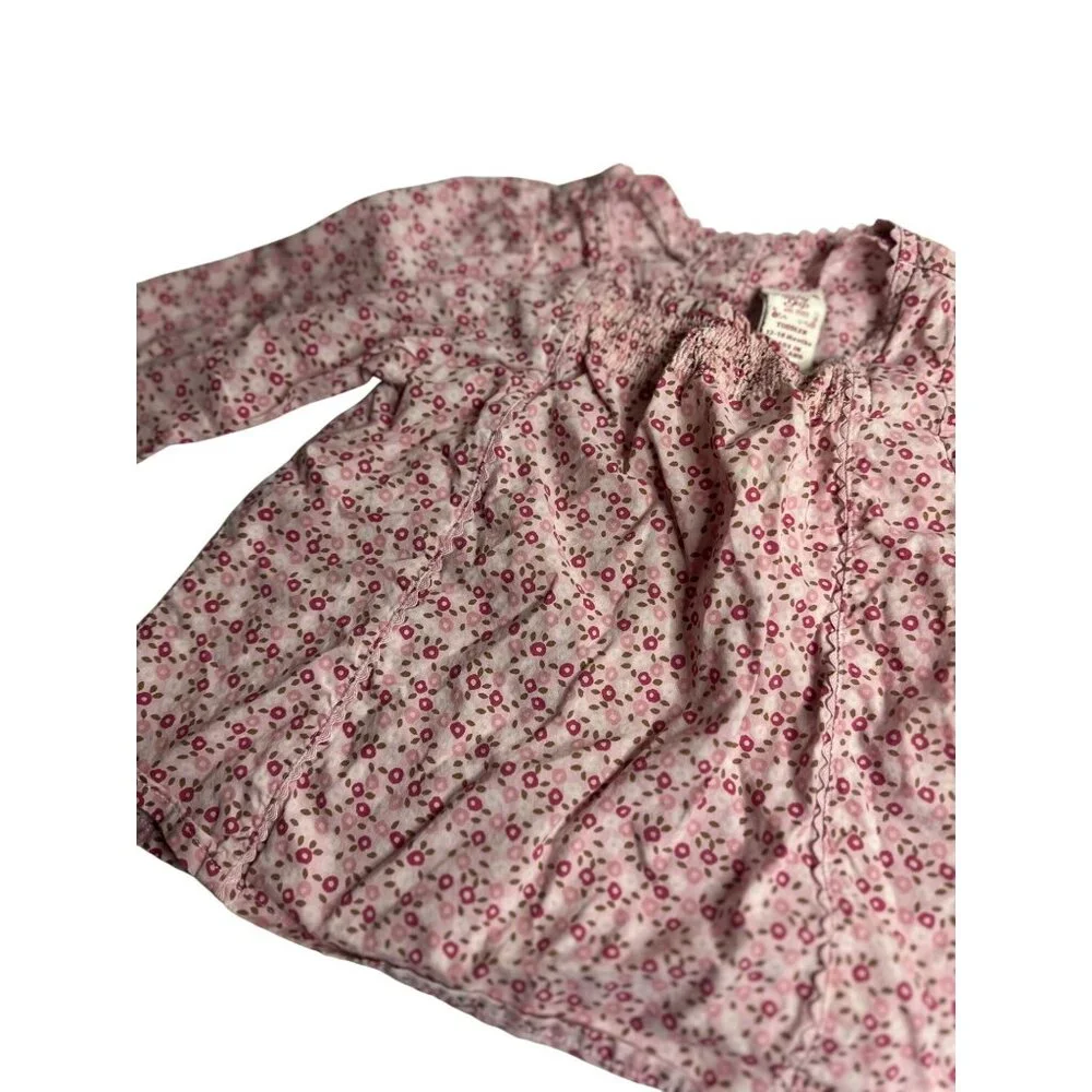 Baby‎ GAP Toddler Girl Pink White Floral AOP Button-Up Shirt Size 12–18M 10